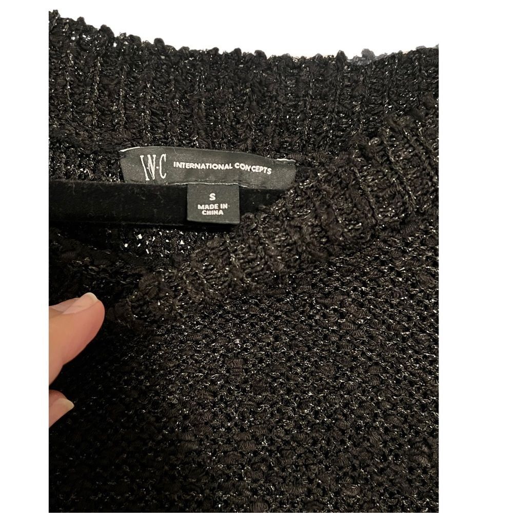 Small black Shimmery Knit sweater, I.N.C International Concepts. - Picture 2 of 8